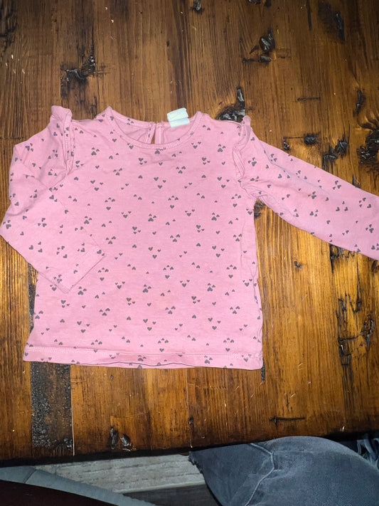 H&M Heart LS - 6M
