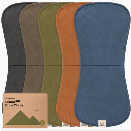 KeaBabies 5-Pack Urban Burp Cloths