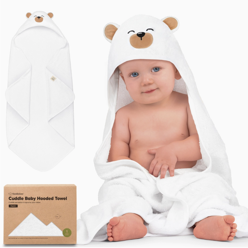 KeaBabies Cuddle Baby Hooded Towel 0-6Y