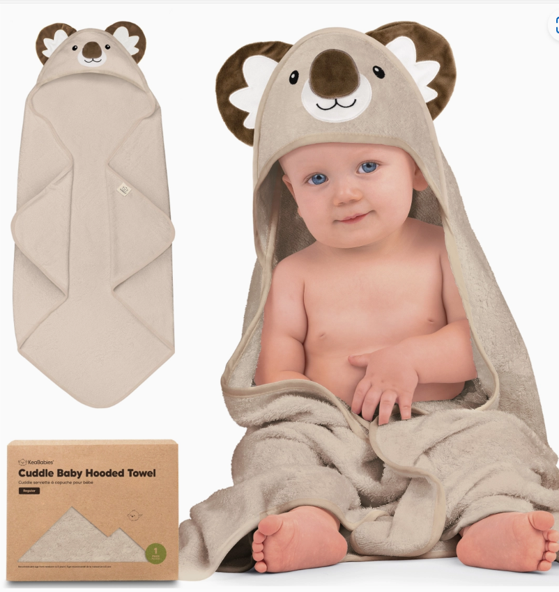 KeaBabies Cuddle Baby Hooded Towel 0-6Y