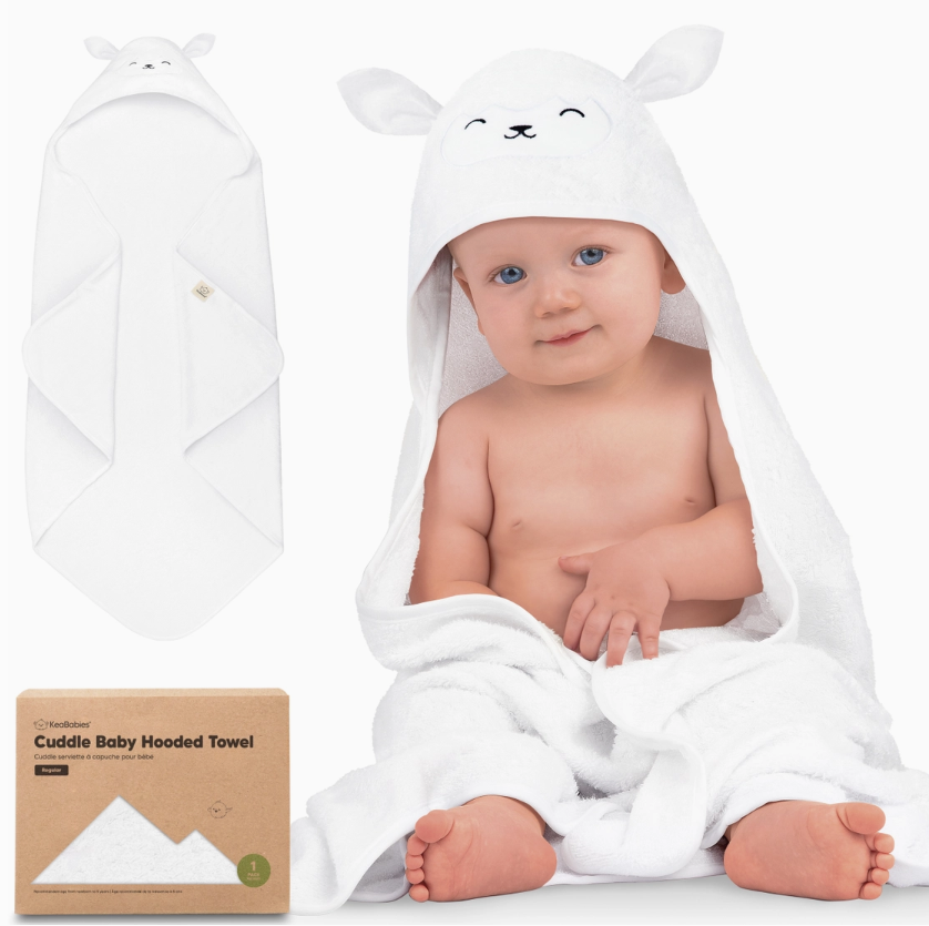 KeaBabies Cuddle Baby Hooded Towel 0-6Y