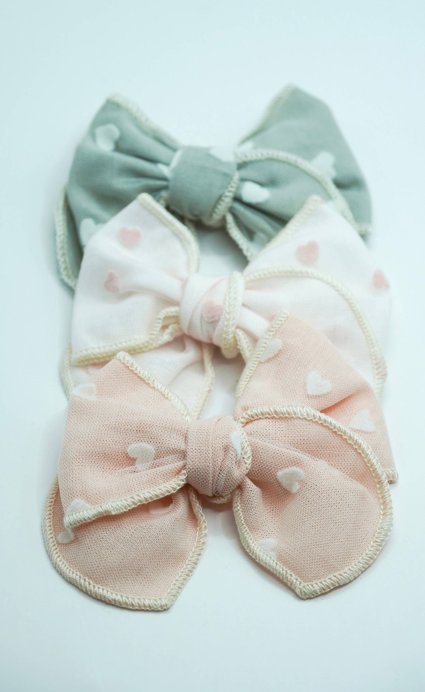 Heart Tule Hair Bows For Toddlers & Kids