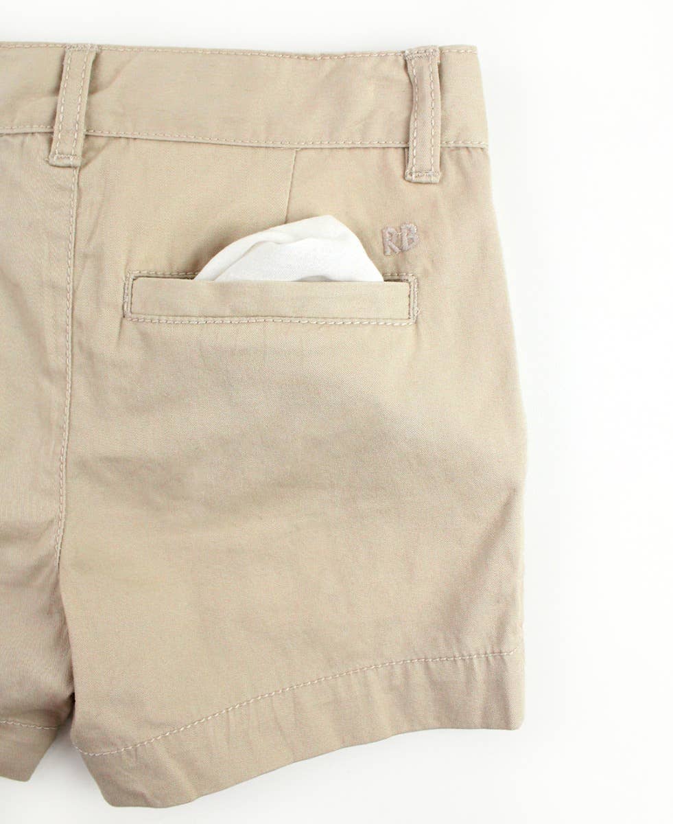 Boys Khaki Stretch Chino Shorts