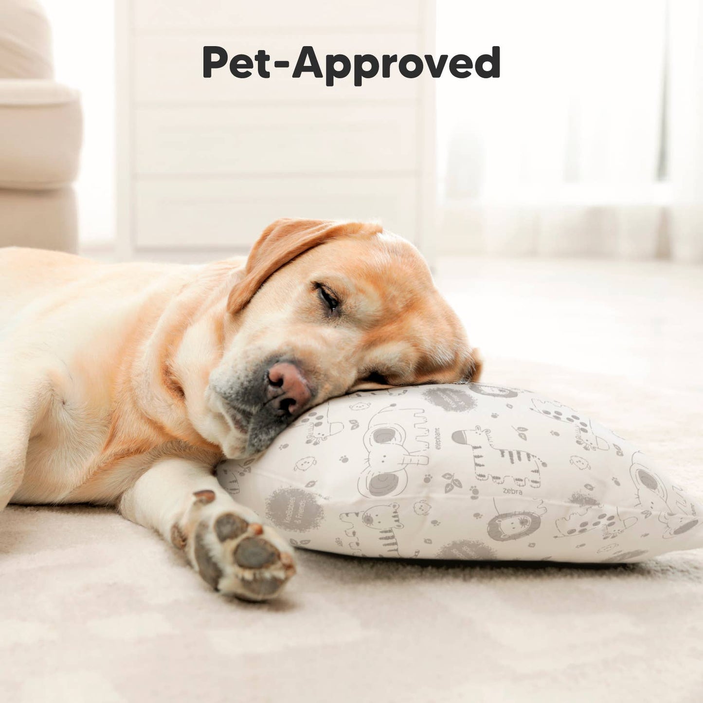 Toddler Pillow With Case - Safari