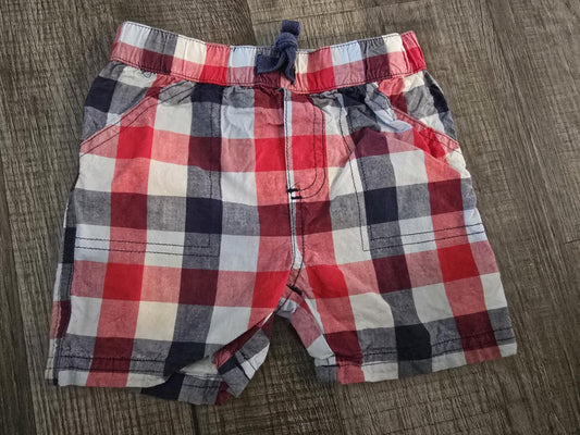 First Impressions Plaid Shorts-12M