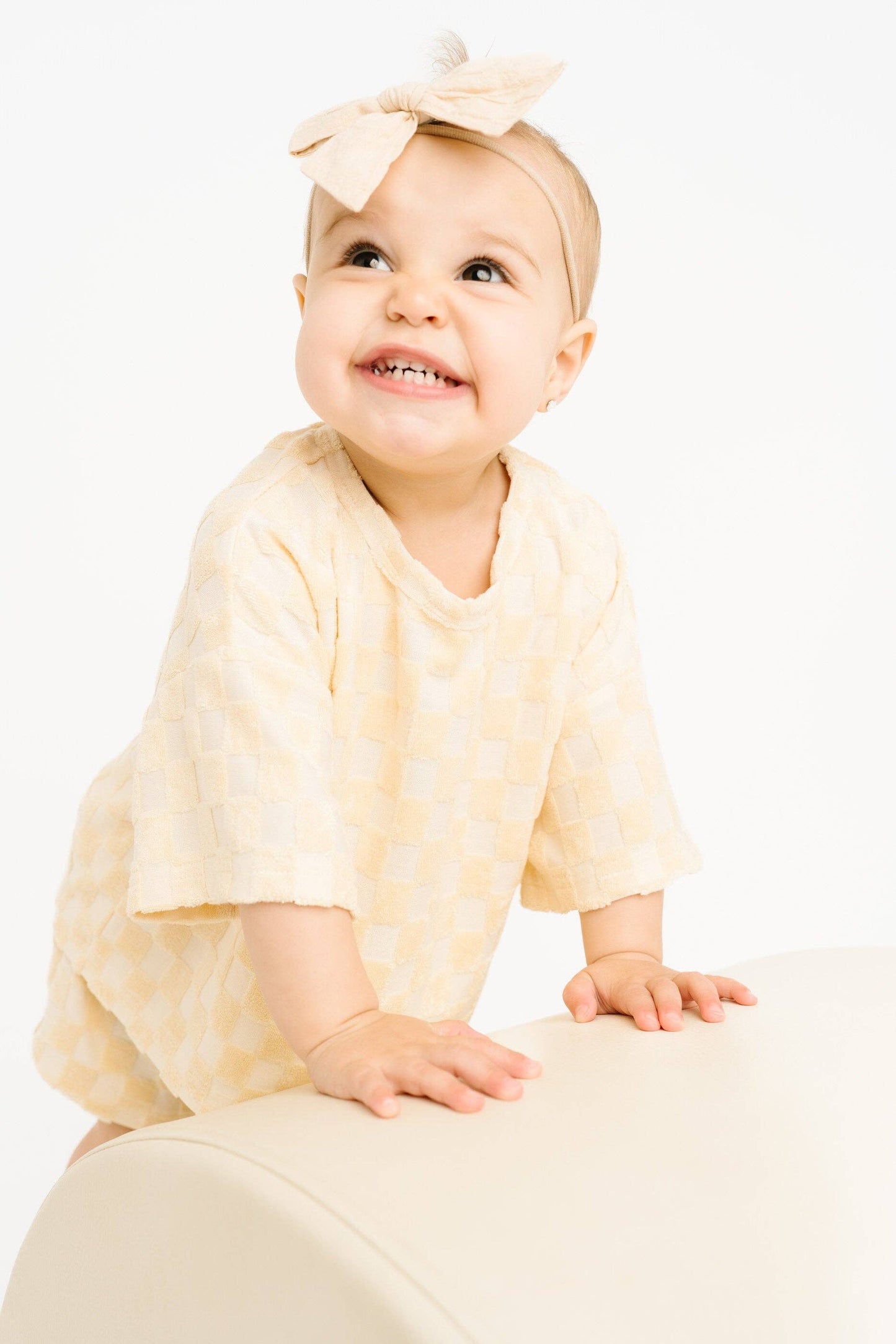 Sandy Checkered Terry Slouchy Set