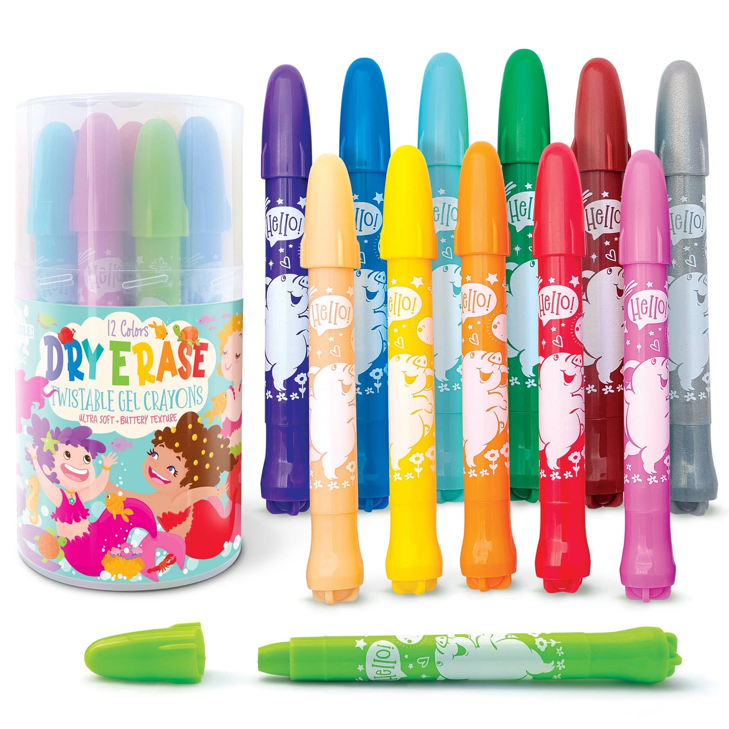 Dry Erase Gel Crayons - Mermaids