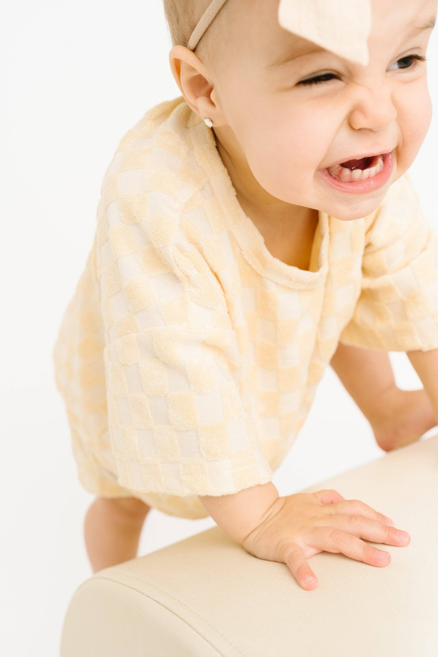 Sandy Checkered Terry Slouchy Set