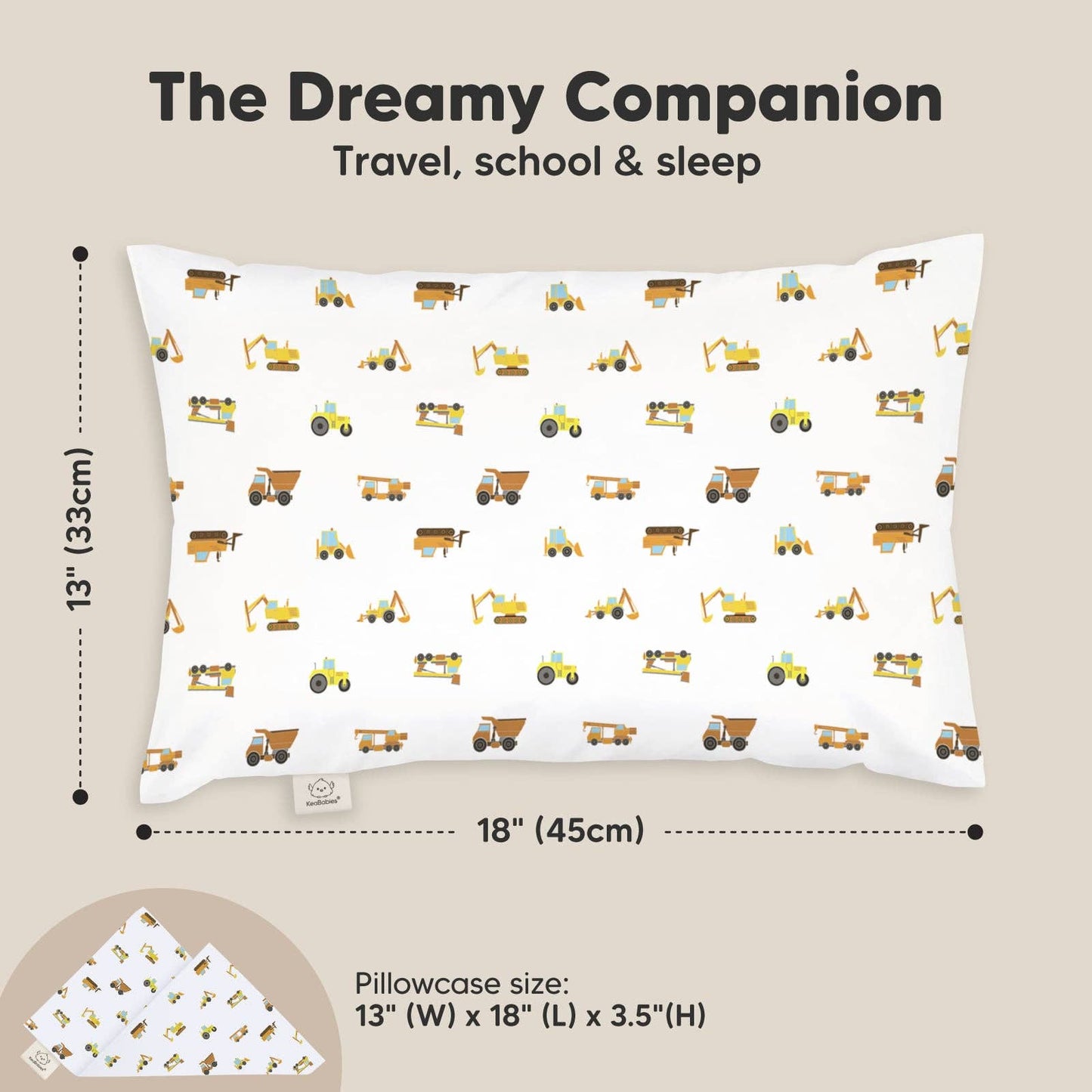 Toddler Pillow With Case - Construction