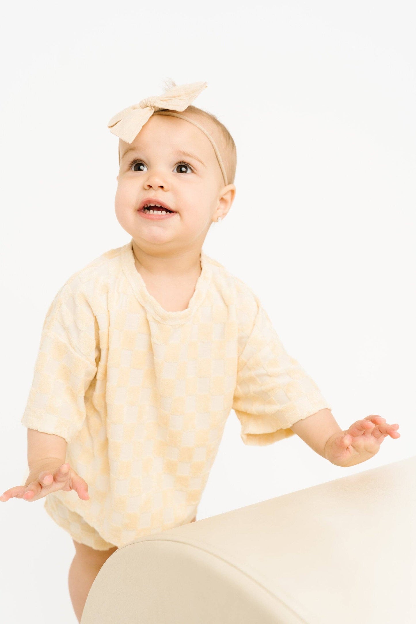 Sandy Checkered Terry Slouchy Set