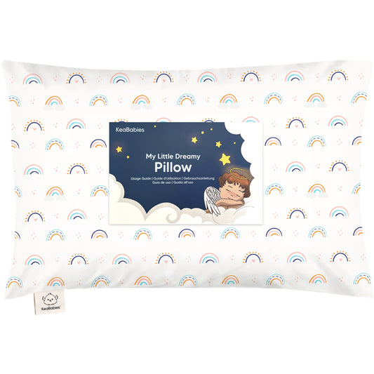 Toddler Pillow With Case - Rainbow
