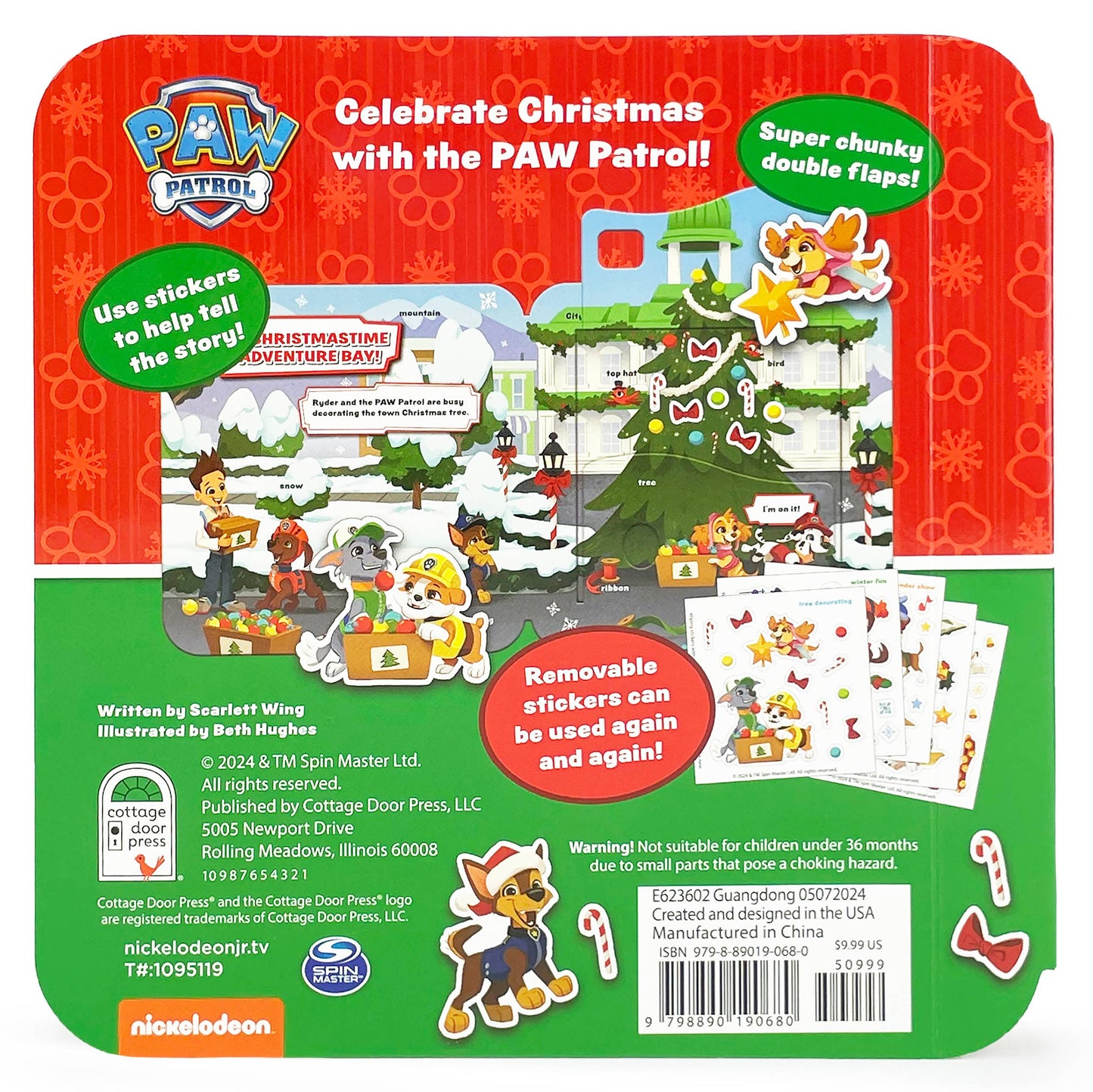 PAW Patrol Christmas is Pawsome Lift-a-Flap Sticker Book
