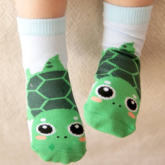 Turtle Zoo Baby Animal Socks