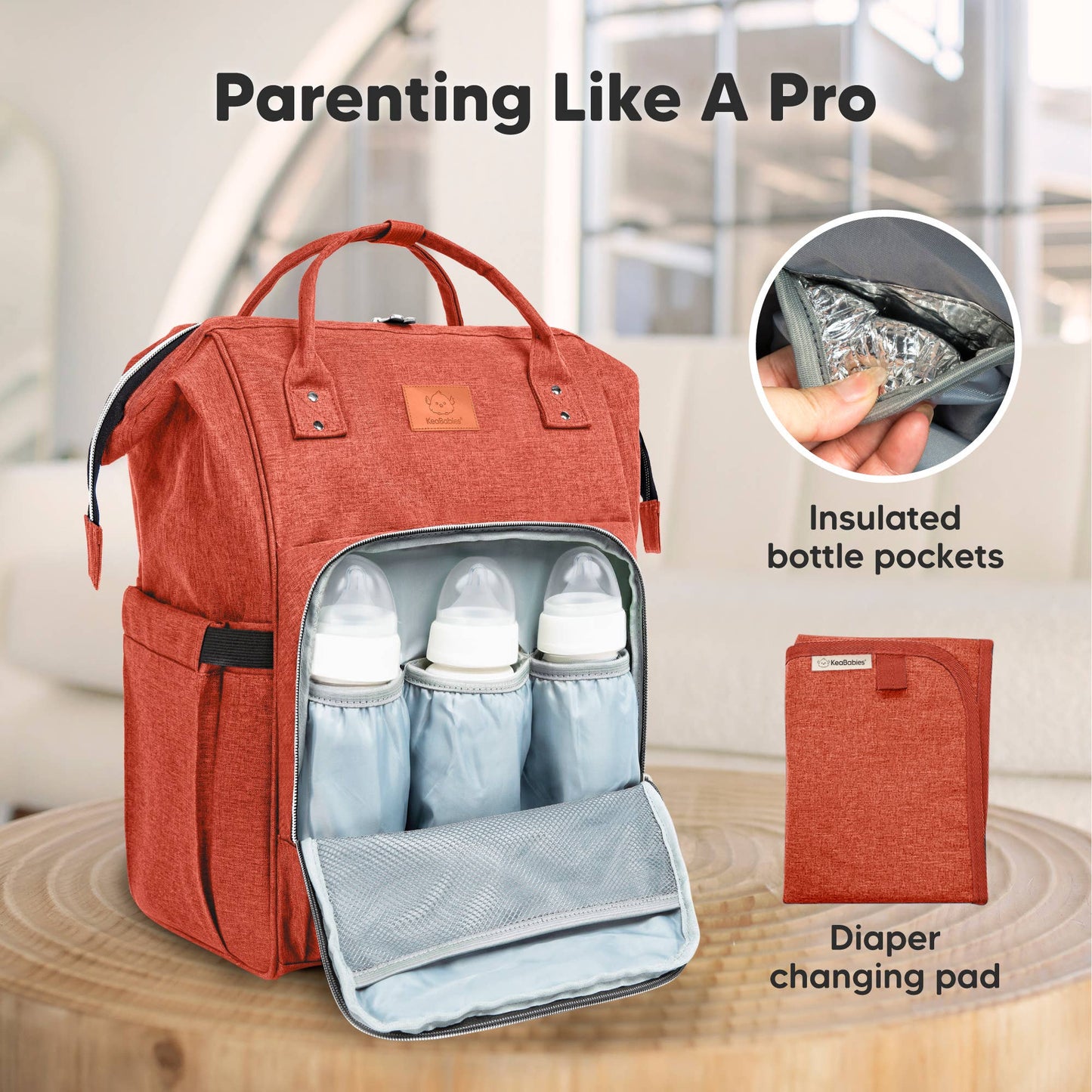 Original Diaper Bag Backpack - Rust