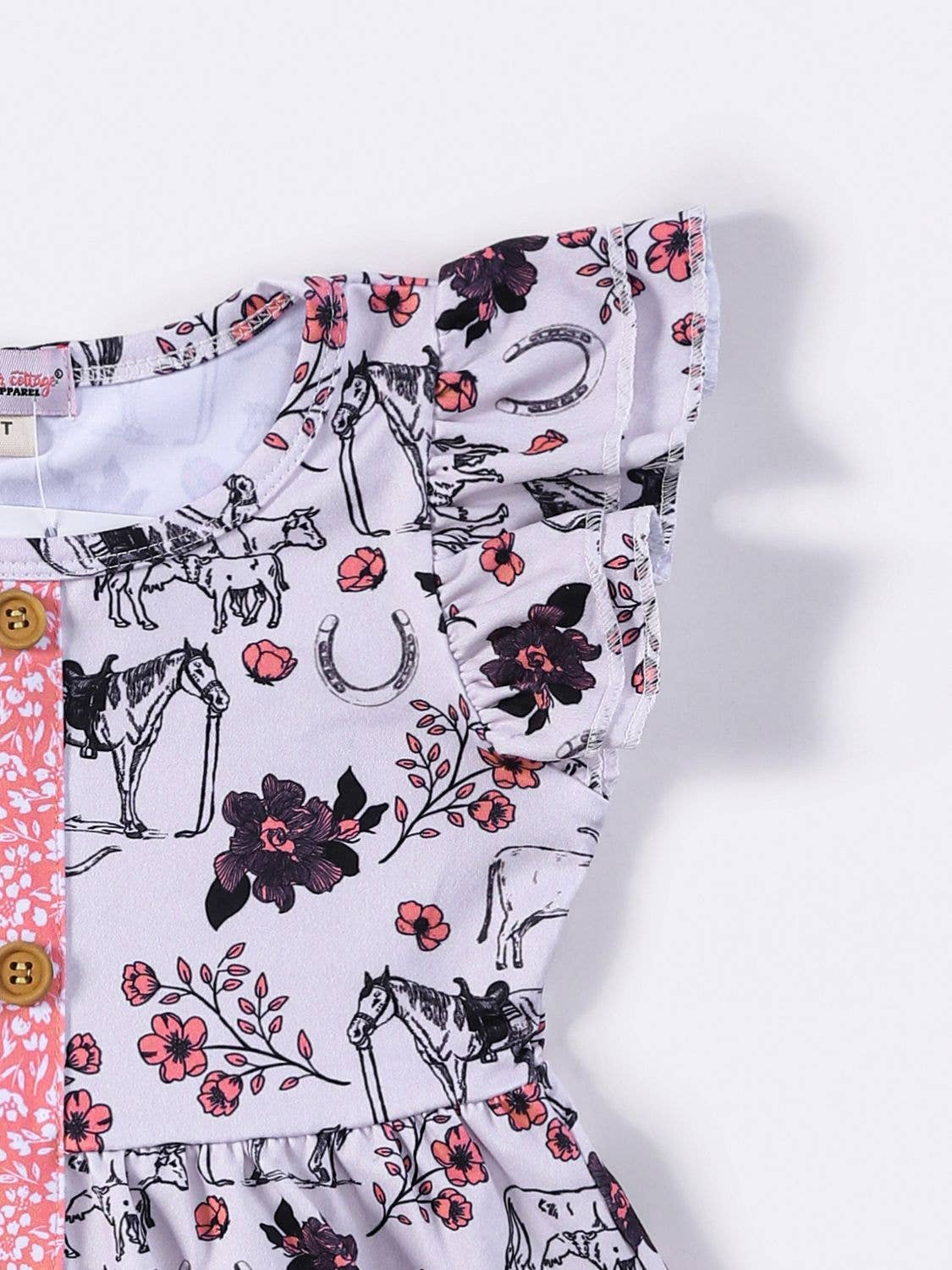 Coral Frontier Girls Dress