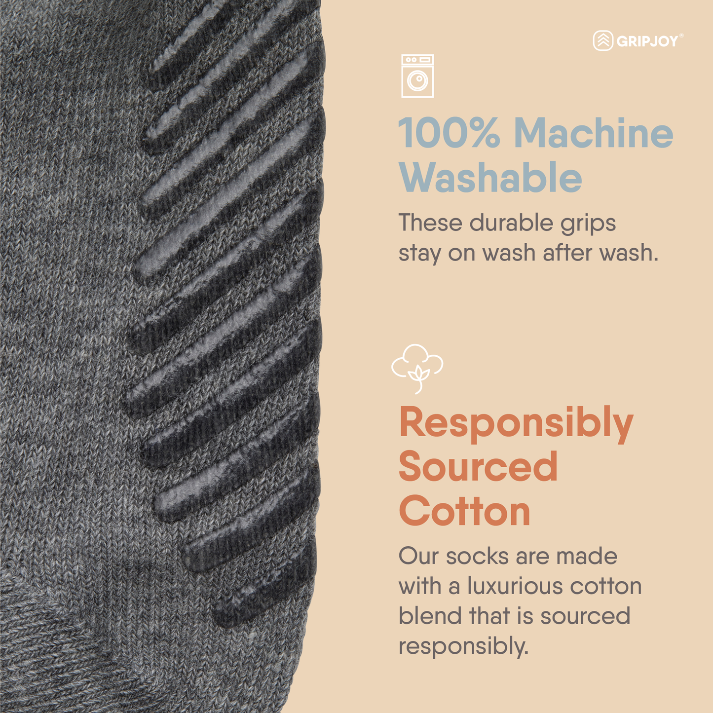 Blue/Black/Grey Grip Socks for Toddlers & Kids - 4 pairs