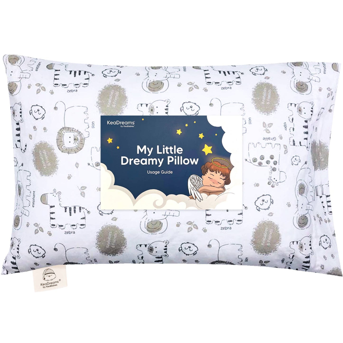 Toddler Pillow With Case - Safari