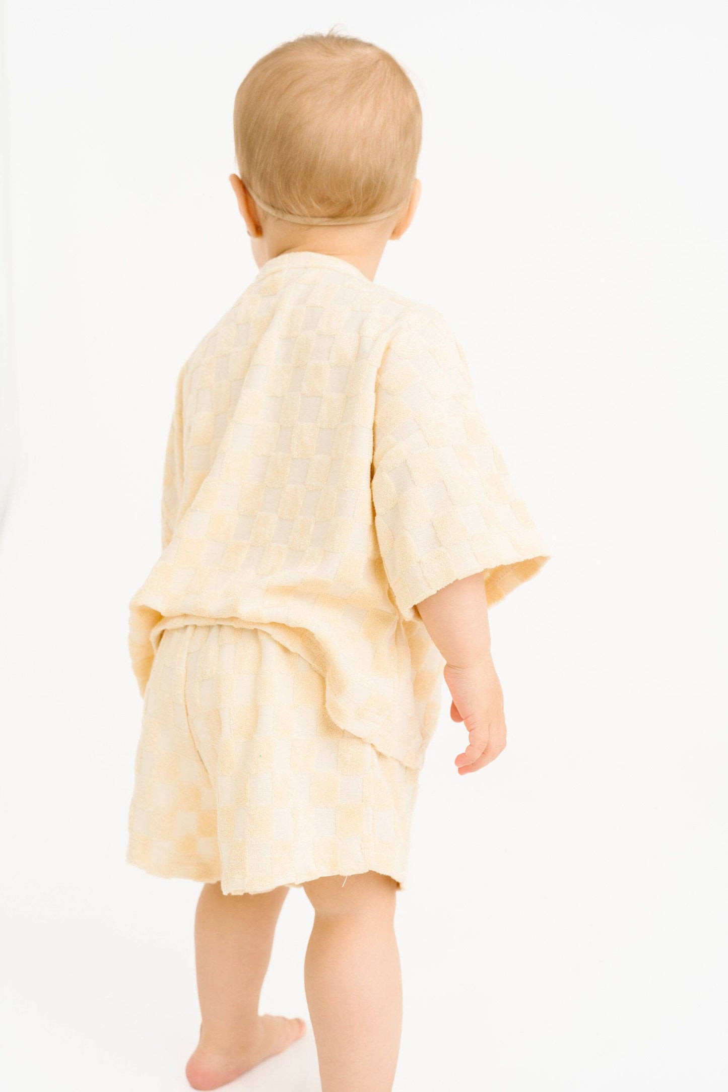 Sandy Checkered Terry Slouchy Set